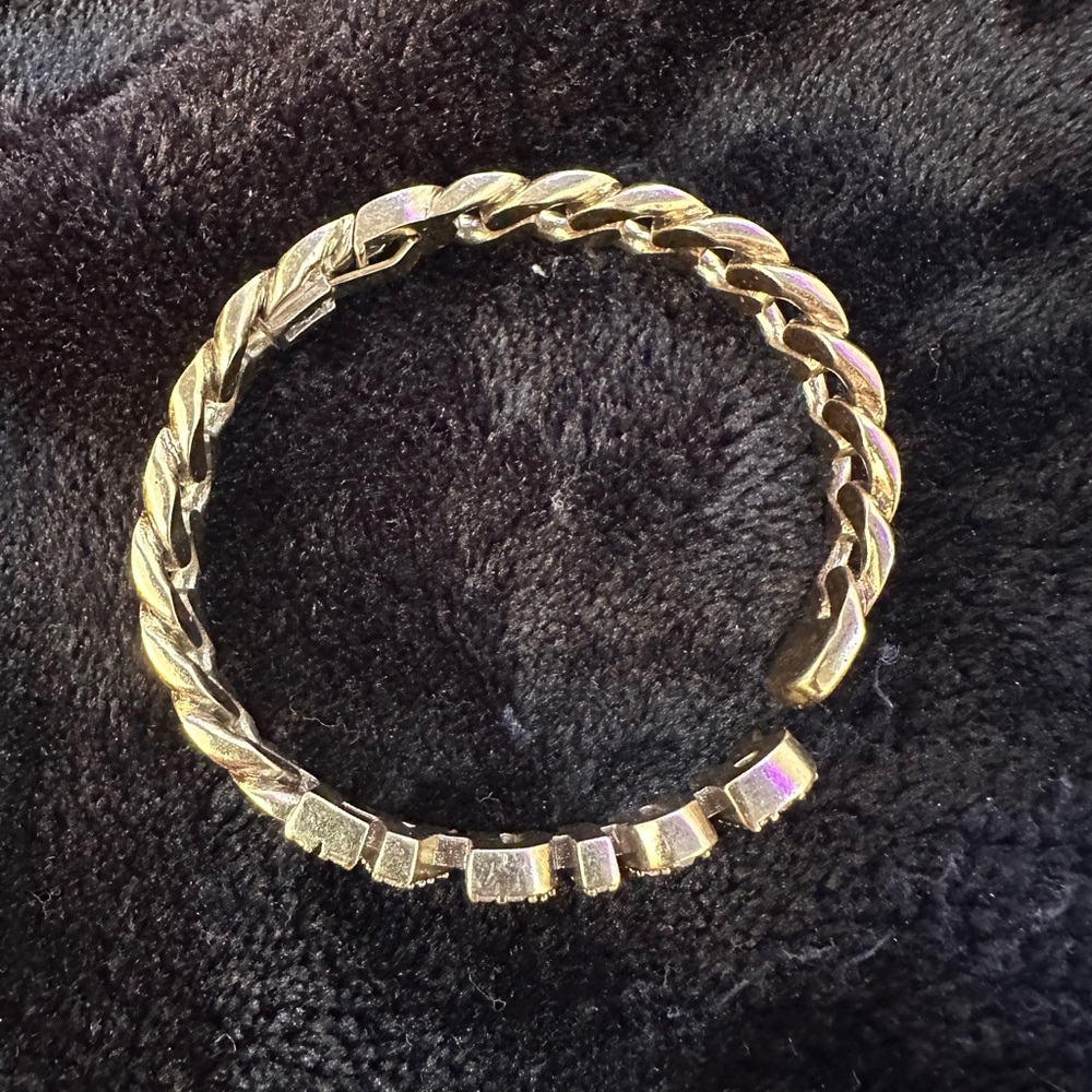 JDior gold and white stones bangle cuff with intricate design - final offer - Picture 3 of 6